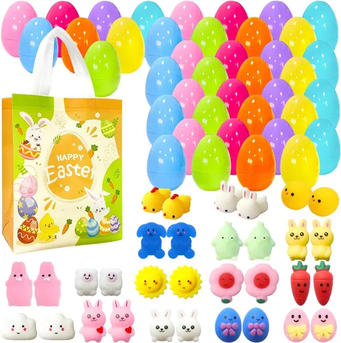 Miniatura 9 de 30 piezas de juguetes esponjosos Mochi, mini dinosaurios Kawaii esponjosos, juguetes suaves para aliviar el estrés, juguetes esponjosos