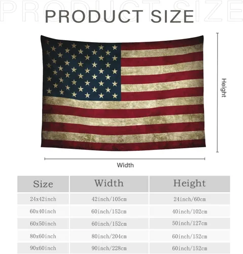 Miniatura 6 de JUHIOPOI Tapiz retro con bandera americana, decoración de pared, tapiz de arte para colgar en la pared, tapiz de pared para dormitorio, sala