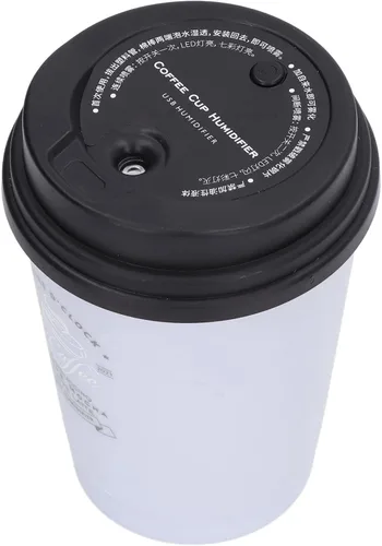Humidificadores para dormitorio, humidificadores de niebla fría de 10.1 fl oz, mini humidificador portátil, mini humidificador USB de taza de café