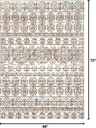 Miniatura 2 de nuLOOM Alfombra de transición a rayas Florencia, 4x6, beige