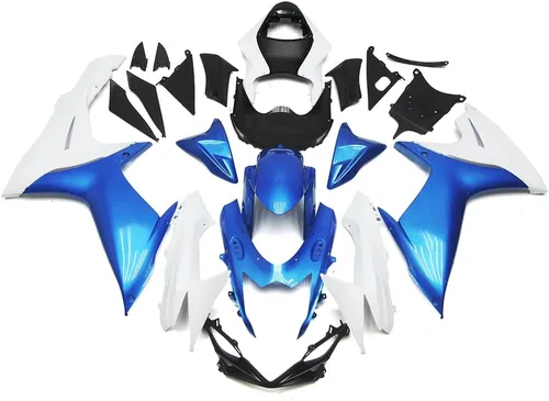 Miniatura 251 de Kit de carenado de inyección azul, negro y blanco para Suzuki GSXR600 GSX750 2006 2007 GSXR 600 GSX-R750 06 07 ABS Carenado de plástico completo