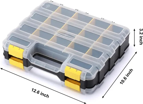 Miniatura 6 de MIXPOWER Organizador de doble cara de 34 compartimentos con polímero resistente a los impactos y separadores de plástico extraíbles personalizables