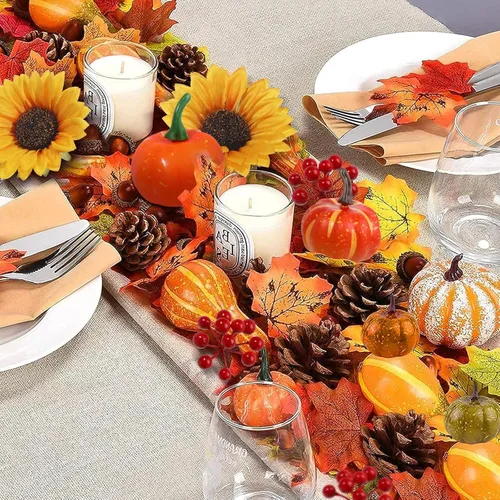 Miniatura 5 de RAYNAG 73 piezas de decoración de pastel de otoño, decoración de pastel de Acción de Gracias, otoño, Halloween, festivales, decoración de pasteles