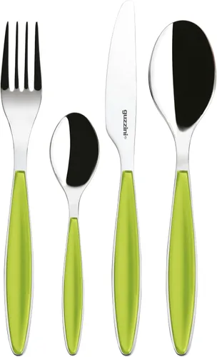 Guzzini Feeling – verde manzana – Cubertería (24 piezas)