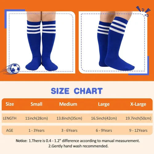 Miniatura 4 de American Trends Calcetines de Fútbol para Niños Pequeños, Niños y Jóvenes - Calcetines Largos Hasta la Rodilla para Niños y Niñas Béisbol Sóftbol