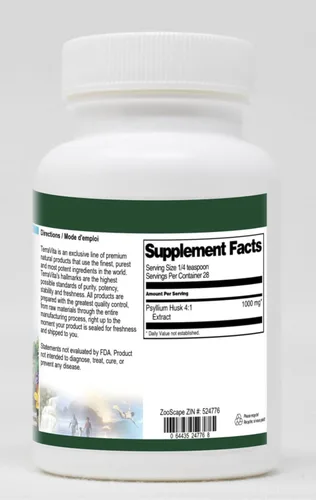 Miniatura 2 de Terravita Polvo de extracto de cáscara de psyllium 4:1 (1 oz, ZIN: 524776)