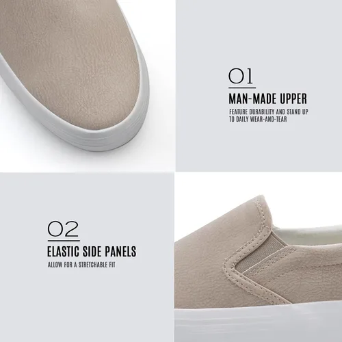 Miniatura 2 de JABASIC Mocasines de plataforma sin cordones para mujer, mocasines cómodos y casuales