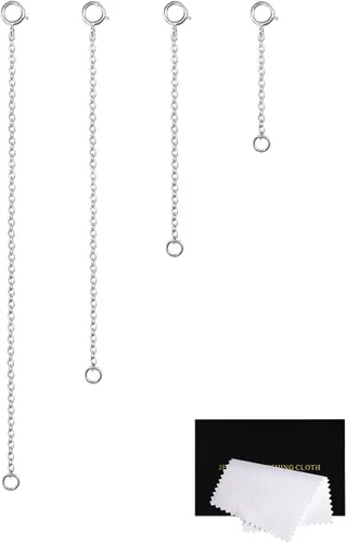 Miniatura 17 de Extensores de collar para mujer, extensor de pulsera de oro, extensión de joyería de cadena dorada para tobillera para mujer, juego de 2 piezas