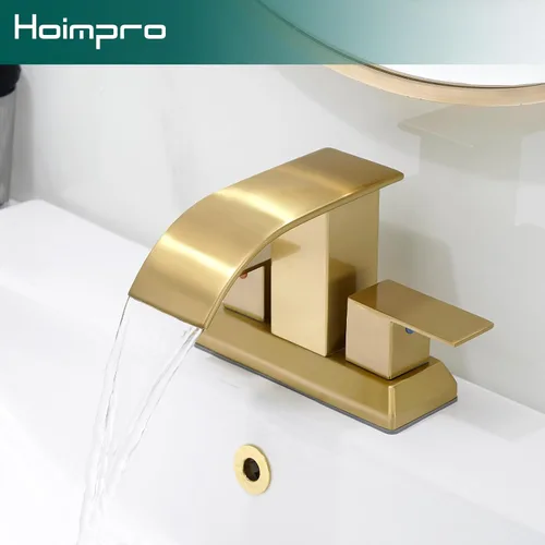 Miniatura 8 de Hoimpro Grifo de Baño en Cascada con Líneas de Suministro cUPC, Grifo de Lavabo de Baño de Una Sola Manija, Grifo de Tocador Vessel para RV