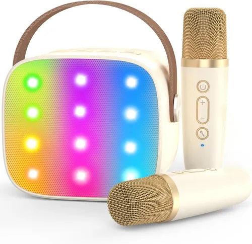Miniatura 9 de Mini máquina de karaoke, juguetes divertidos, regalos de cumpleaños de Navidad para niños de 4 a 12 años, niñas, niños, adultos, juguetes