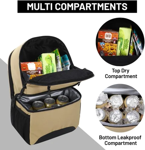 Miniatura 2 de MIER Mochila térmica 2 en 1 aislada para hombres y mujeres, mochila de senderismo con compartimento para el almuerzo, cubierta doble, a prueba