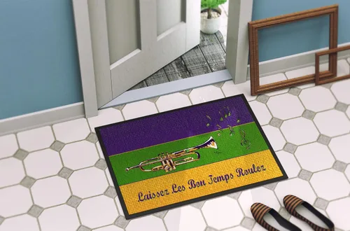 Miniatura 4 de Caroline's Treasures 8382MAT - Tapete de Mardi Gras de 18 x 27 pulgadas, para interiores y exteriores, para entrada, antideslizante, lavable