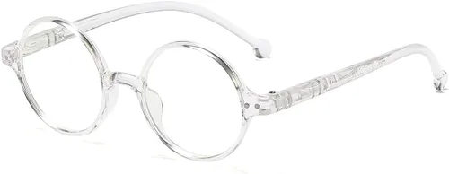 Miniatura 7 de JOVAKIT Lentes de bloqueo de luz azul redondos retro para mujeres y hombres, estilo literario vintage, sin receta