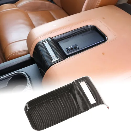 Miniatura 8 de Caja de reposabrazos para consola central de automóvil, cubierta de ranura para Toyot@a Tundra 2014-2021, bandeja organizadora de consola