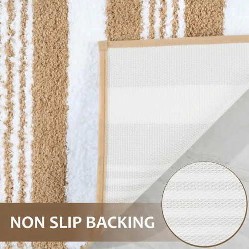 Miniatura 2 de LOCHAS Alfombras largas de baño, alfombra de baño grande de 24 x 70 pulgadas, antideslizante, absorbente, lavable, alfombra de baño de microfibra