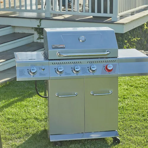 Miniatura 2 de Royal Gourmet GA4402S Parrilla de gas propano de 4 quemadores con quemador lateral y estante de calentamiento, parrilla de gas de acero inoxidable