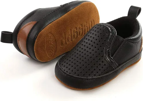 Meckior - Zapatos para recién nacidos tipo mocasines de lona con suela suave para recién nacidos bebés niños y niñas que estén dando sus primeros