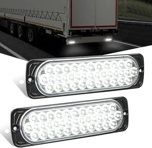 Miniatura 21 de Nilight Luz Trasera Ovalada para Remolque de 6 Pulgadas, 6 Piezas, Roja y Blanca, 10 LED con Arandelas y Conectores de Montaje Empotrado, IP67