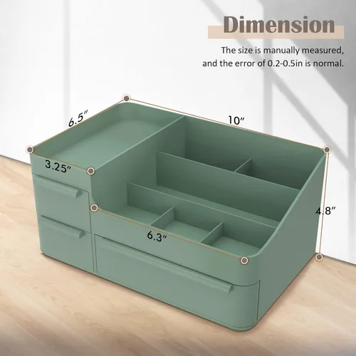 Miniatura 7 de CHANCETSUI Organizador de maquillaje, juego organizador de cajones apilables, bandejas organizadoras de escritorio de baño y encimera de tocador