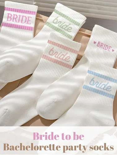 Miniatura 10 de Regalos de dama de honor para mujeres, regalos de boda, propuesta, regalos de despedida de soltera, decoraciones de calcetines de novia..