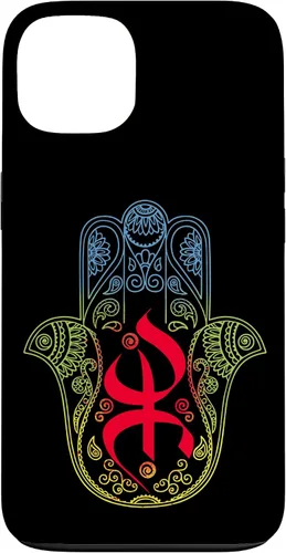Miniatura 7 de Funda para iPhone 13 Pro Max Khamsa Amazigh Berber con símbolo de Yaz con colores vibrantes de la bandera