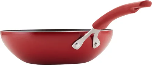 Miniatura 8 de Rachael Ray Cook + Create - Sartén antiadherente para freír, 10.5 pulgadas, color rojo