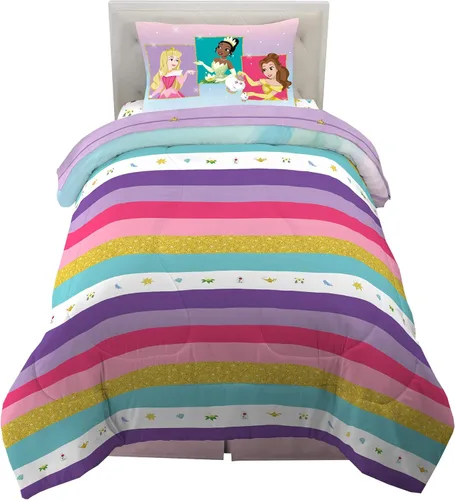 Miniatura 2 de Franco Juego de sábanas y edredón súper suave para niños, 4 piezas, tamaño individual, princesa Disney Ariel, la Sirenita