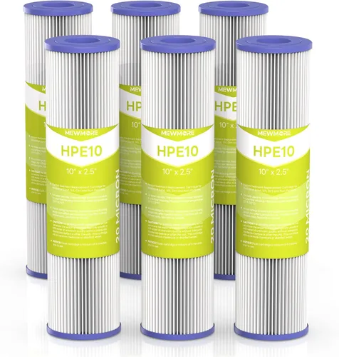 Cartucho de filtro de agua de 20 micrones para toda la casa, filtros de sedimentos plisados para agua de pozo, reemplazo universal para cualquier