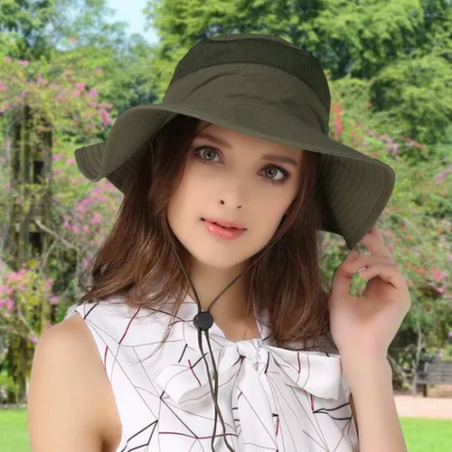Miniatura 6 de Duakrs - Sombrero unisex de ala ancha, para exteriores, UPF 50+, impermeable, Boonie para verano, protección UV