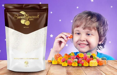 Miniatura 5 de SweetGourmet - Rodajas de frutas surtidas Caramelos de gelatina a granel 1 libra