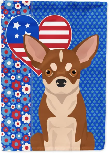 Miniatura 11 de Caroline's Treasures WDK5119GF - Bandera de jardín americana de Airedale Terrier de Estados Unidos, color negro y tostado, bandera decorativa