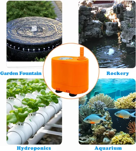 Miniatura 6 de luti Pet - Bomba de agua sumergible de 600 GPH 40W para estanque, acuario, hidroponía, pecera, cascada con UL (HB-D555)
