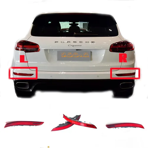 Reflector antiniebla trasero 2 en 1 para Porsche Cayenne 92A 958.2 Fit Basic Turbo GTS Sport S 3.0L 3.6L 4.8L 2015 2016 2017 2018 parachoques