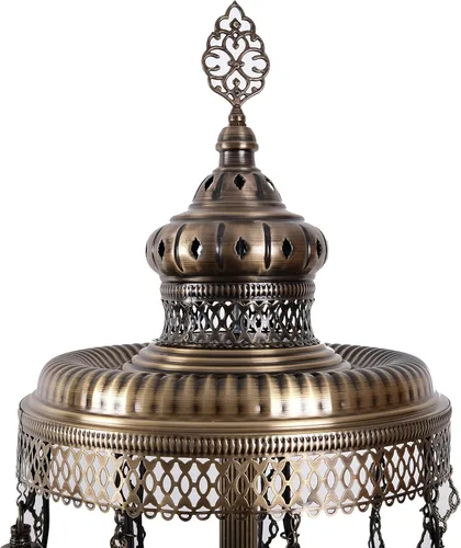 Miniatura 3 de Asylove Lámpara de pie turca, lámpara marroquí de mosaico de 7 globos, iluminación de piso para sala de estar, decorativa para el hogar, diseños
