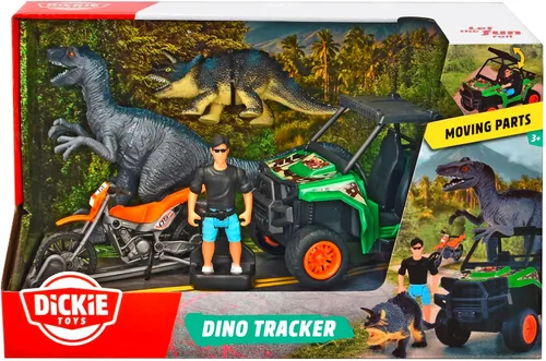 Miniatura 7 de DICKIE TOYS Juego de dinosaurios - UTV Quad Bike con fricción, Motorcross, dinosaurios, figura flexible, 1:24, a partir de 3 años