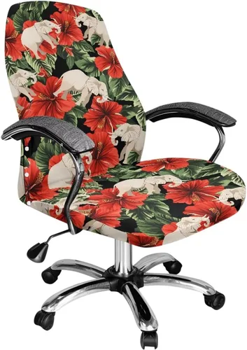 Miniatura 31 de Funda para silla de oficina de mármol morado, lavable, funda para silla de escritorio, fundas para silla de computadora para silla giratoria, silla