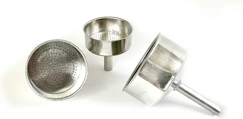 Tredoni Embudo de aluminio - Reemplazo - Tamaño 1 taza de café expreso de aluminio Moka Pot - 1.8 in (1 taza)