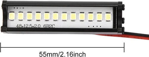 Miniatura 3 de Dilwe RC Car LED Light Bar, RC Crawler 6.102 in LED Light Bar LED Lámpara para 90046 90048 SCX10 1:10 Control Remoto Coche RC Piezas