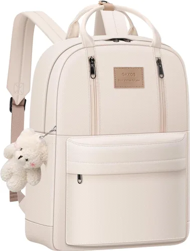 Miniatura 7 de GAXOS Bonita mochila para la escuela, mochila estética, para mujeres y niñas, bolsa negra para libros estilo coreano