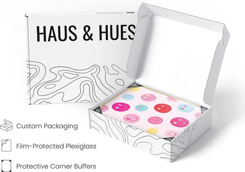 Miniatura 4 de HAUS AND HUES Póster de cara sonriente, pósteres de pared de color rosa para habitación, pósteres estéticos para adolescentes, niñas, pinturas