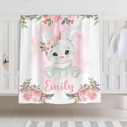 Miniatura 21 de Manta de bebé personalizada para niñas y niños, manta de bebé personalizada con nombre para niños pequeños, niños, ducha, recién nacidos, guardería