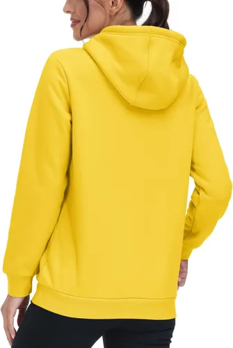 Miniatura 97 de MAGCOMSEN Sudaderas con capucha para mujer, con forro de sherpa, de vellón, para invierno, cálido, pesado, de algodón, con bolsillo