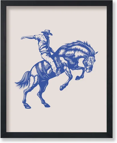 Miniatura 25 de Poster Master Póster de Rodeo marrón – Estampado retro de vaquero sobre caballo – Arte de vaquero – Arte occidental – Arte del salvaje oeste