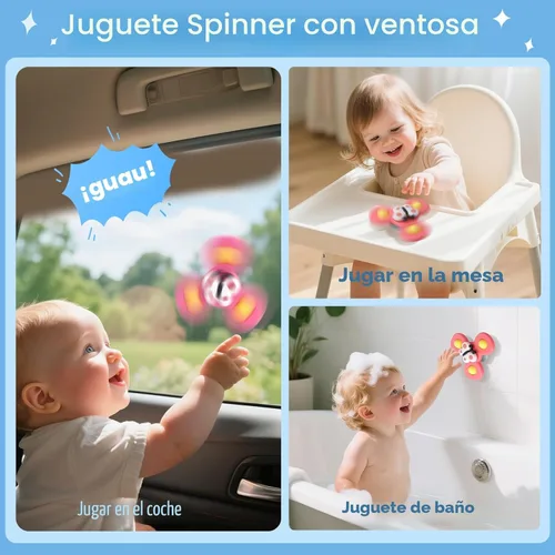 Miniatura 8 de Juguetes Montessori 6 en 1 para bebés de 6 a 12 meses — Juguete de cuerda de jalar, cubo sensorial, tazas apilables, caja de pañuelos, girador