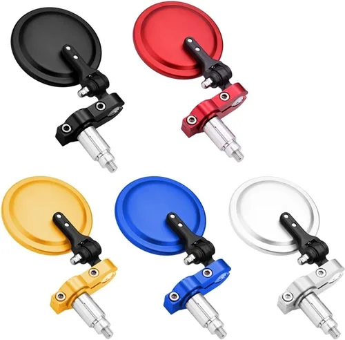 Miniatura 4 de Accesorios Espejos de motocicleta Espejo lateral redondo plegable de 3 pulgadas para Yamaha YZF R15 XT660 TMAX 500 TMAX 530 XP500 XP530