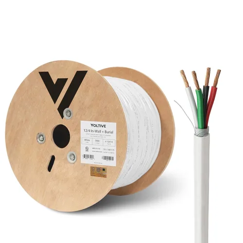 Miniatura 8 de Voltive Cable de altavoz 10/2, CL3 en pared y entierro directo, negro, 100 pies - 10 AWG, 2 conductores, cobre trenzado sin oxígeno, listado UL
