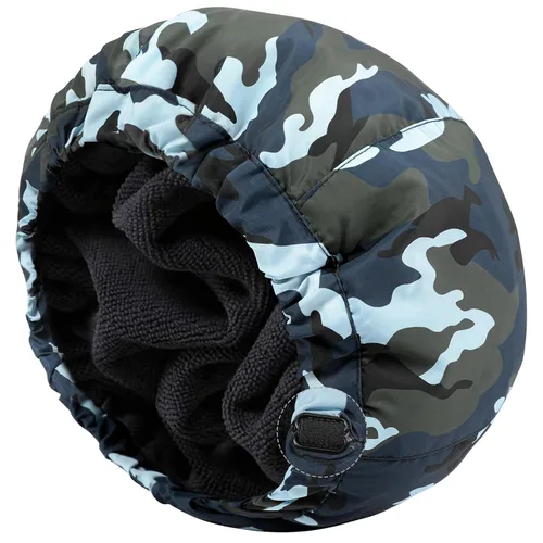 Miniatura 9 de Gorro de ducha para hombre, gorro de baño negro, reversible, con forro de rizo, grande, impermeable, ajustable, banda elástica, dobladillo elástico