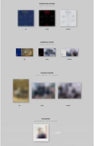 Miniatura 4 de BIGHIT Ent. ENHYPEN - Borde: Carnival (2º Mini álbum) álbum+Juego de tarjetas de fotos extra (UP+Hype+Down ver. Set)
