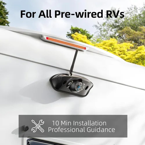 Miniatura 3 de eRapta Sistema inalámbrico de cámara de respaldo RV para Furrion con monitor de 5 pulgadas 1080P, 1 cámara trasera, visión amplia, grabación
