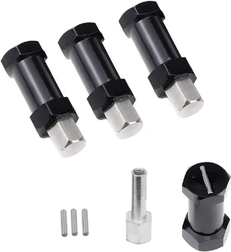 Miniatura 3 de ShareGoo - 4 unidades de cubo hexagonal de aluminio de 0.47 pulgadas (0.472 in), extensión de desplazamiento de 0.984 in, adaptador de acoplador